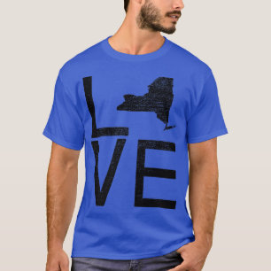 Camiseta Orgulho EUA Fan State New York LOVE Map New York
