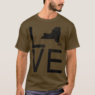 Camiseta Orgulho EUA Fan State New York LOVE Map New York