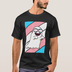 Camiseta Orgulho Fantasma Sinalizador de Transgênero LGBTQ