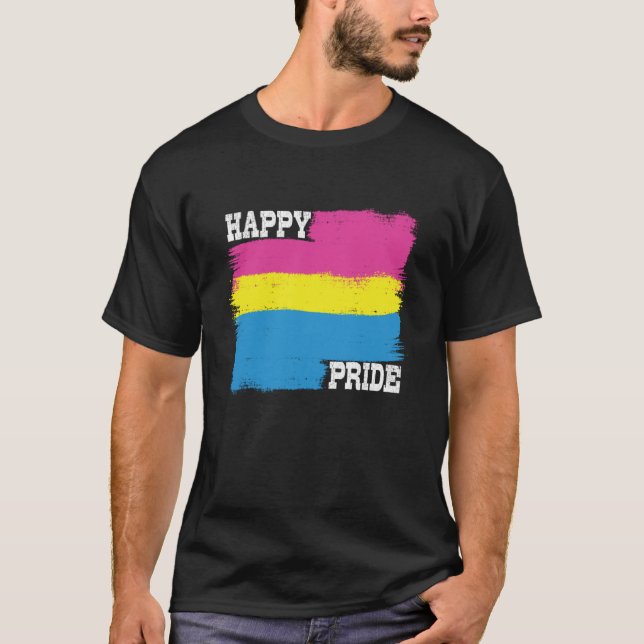 Camiseta Orgulho Feliz Arco-Íris LGBTQIA+ Comunidade Orgulh (Frente)