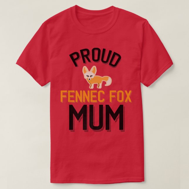 Camiseta Orgulho Fennec Fo Premium para a Mãe (Frente do Design)