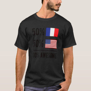 Camiseta Orgulho francês Bandeira americana France Usa