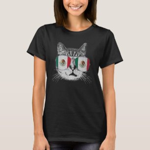 Camiseta Orgulho Gato do País de Bandeira do México