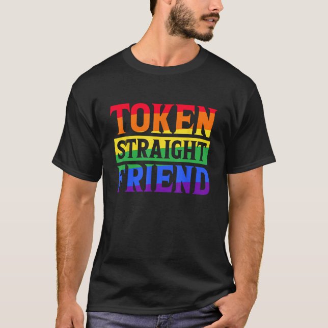 CAMISETA ORGULHO GAY AMIGO DO HETERO TÓKEN LGBTQ (Frente)