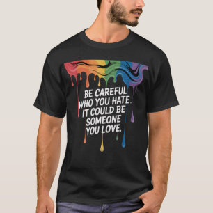 Camiseta Orgulho Gay Arco-íris Aceitação Espalhe Amor, Não 