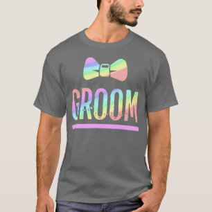 Camiseta Orgulho gay Bachelor do partido Rainbow Bowtie Gro