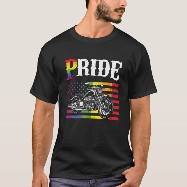 Camiseta Orgulho, Gay Biker, LGBT Motorcycle Club, Orgulho  (Frente)