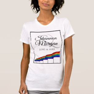 Camiseta orgulho gay Casamento Arco-Íris Flags T-Shirt
