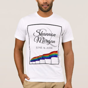 Camiseta orgulho gay Casamento Arco-Íris Flags T-Shirt