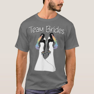 Camiseta Orgulho gay Casamento Lésbica Arco-Íris Bachelore