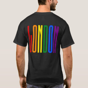 Camiseta Orgulho gay colorido LGBT do texto LGBTQ Londres