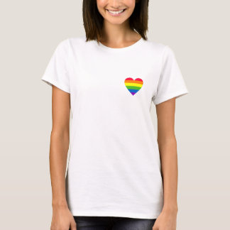 Camiseta Orgulho gay, Coração Arco-Íris, Hipster, Orgulho L