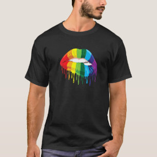 Camiseta Orgulho gay Da Igualdade Do Íptico Arco-Íris Bitar