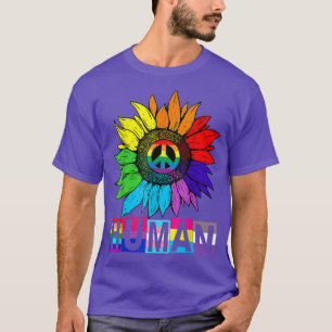 Camiseta Orgulho gay de Bandeira LGBT de Girassol Humano
