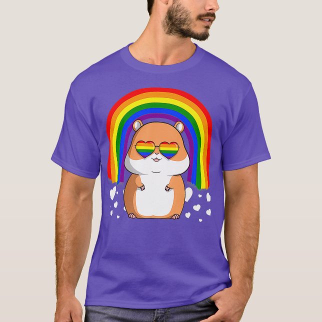 Camiseta Orgulho gay de Hamster LGBT - Presente de Corte LG (Frente)
