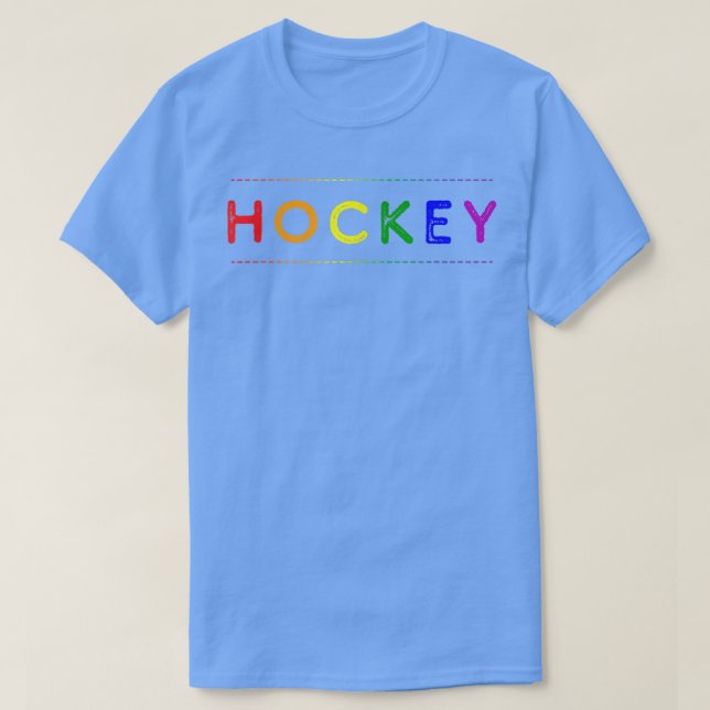 Camiseta Orgulho gay de Hockey do Orgulho LGBTQ - Desfile T (Frente do Design)