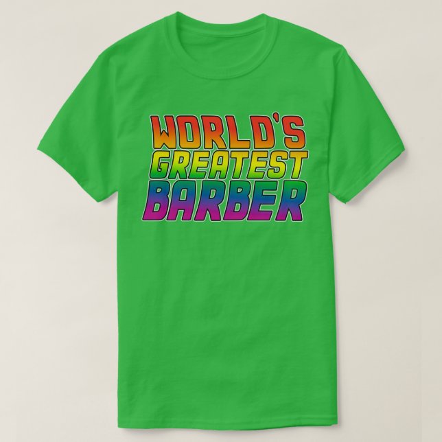 Camiseta Orgulho gay de Lgbt de barbeiro melhor do mundo 27 (Frente do Design)