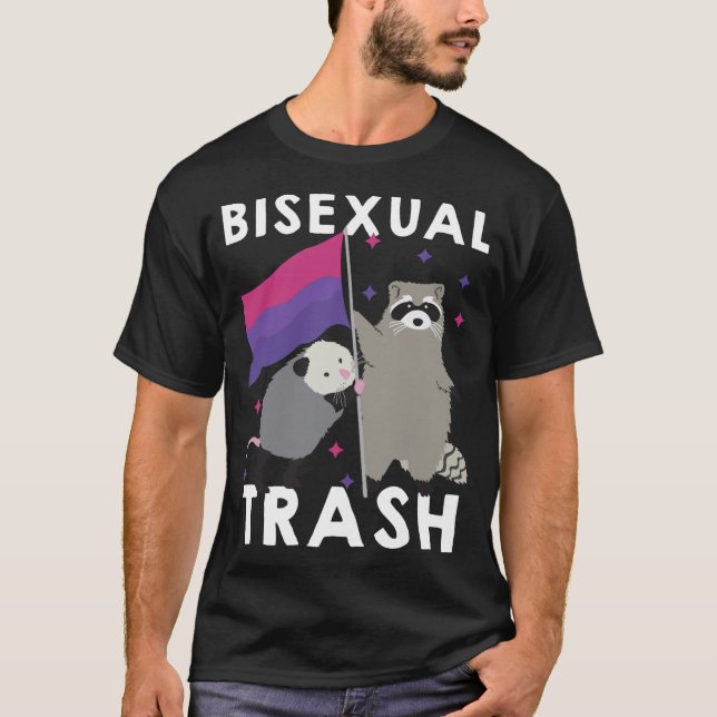 Camiseta Orgulho gay de Lixo Bissexual - Posse LGBT (Frente)