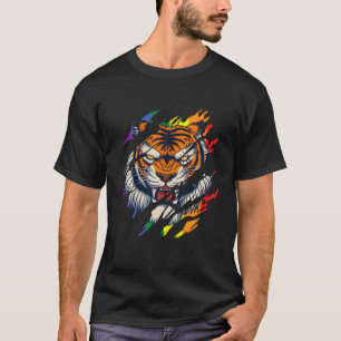 Camiseta Orgulho gay de Tigre LGBT de Bengala