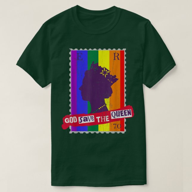 Camiseta ORGULHO GAY DEUS SALVE O T-Shirt SINALIZADOR RAINB (Frente do Design)
