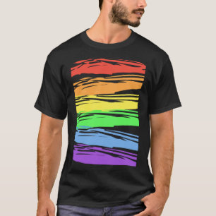 Camiseta Orgulho gay do Arco-Íris Horizontal