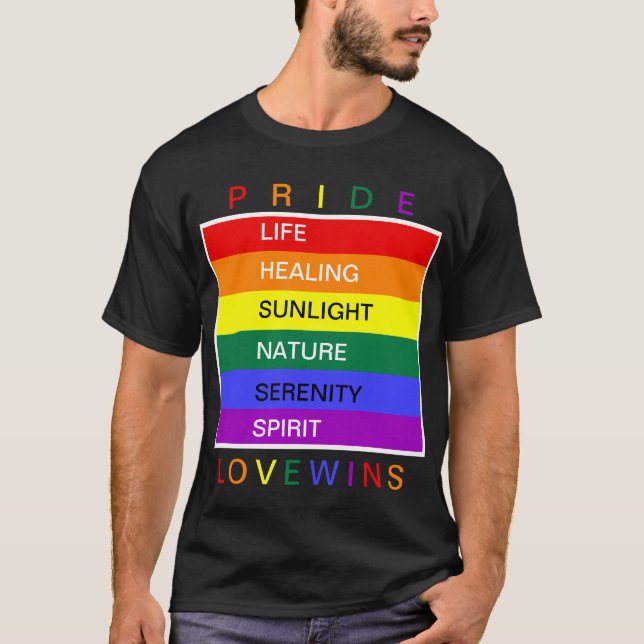 Camiseta Orgulho gay do LGBT Rainbow Love ganha personaliza (Frente)