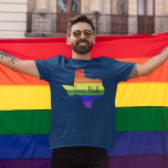 Camiseta Orgulho gay do Texas<br><div class="desc">O Texas encheu-se de um belo arco-íris. presente de orgulho gay excelente para um Texano Austinita ou LGBT. Uma gay do Texas.</div>