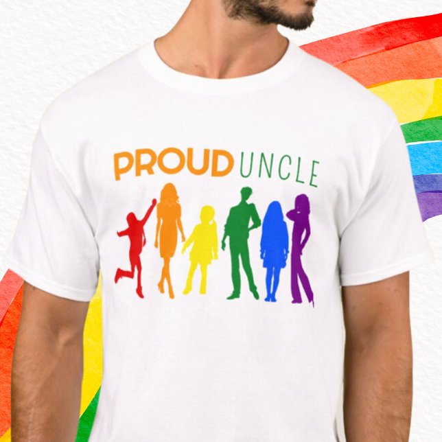 Camiseta Orgulho gay do TIO Orgulhoso Silhouettes (Criador carregado)