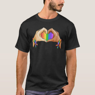 Camiseta Orgulho gay Fechando Unidade Cardíaca do Sinalizad