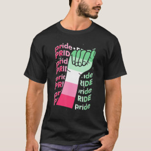 Camiseta Orgulho gay Fist Bandeira Abrosexual Orgulho Mês L