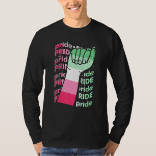 Camiseta Orgulho gay Fist Bandeira Abrosexual Orgulho Mês L