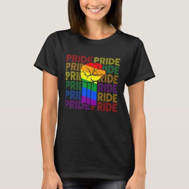 Camiseta Orgulho gay Fist Bump Lgbt - Lgbtq Lgbt Lgbt Mt Lg (Frente)
