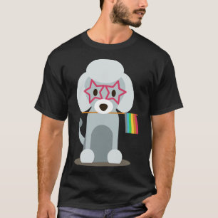 Camiseta Orgulho gay Flag Poodle Gift Dog Lgbtq Lgbt Pride
