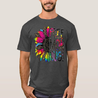 Camiseta Orgulho gay Free Mãe Abraça Sunflower Lepard Rainb