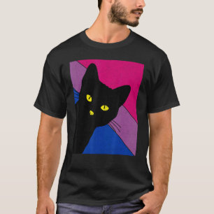 Camiseta Orgulho Gay Gato Bissexual Bandeira Arco-Íris LGBT