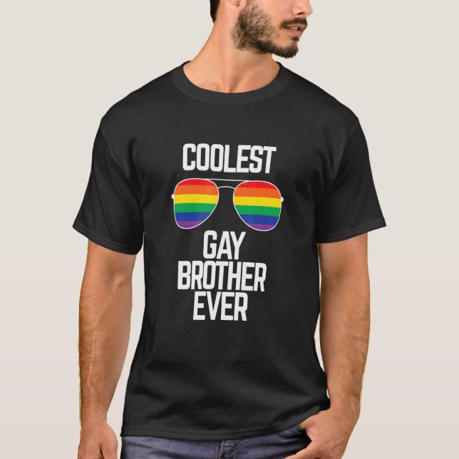 Camiseta Orgulho gay Gay do irmão mais fixe (Frente)