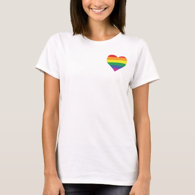 Camiseta Orgulho gay Heart (Frente)