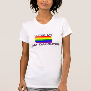 Camiseta ORGULHO GAY Lésbica Eu amo minha filha gay