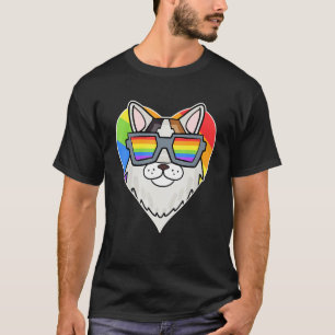 Camiseta Orgulho gay LGBT Arco-Íris - Cat Breed Turco - L