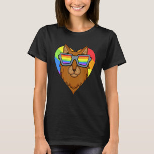 Camiseta Orgulho Gay LGBT Arco-íris - Raça de Gato Somali -