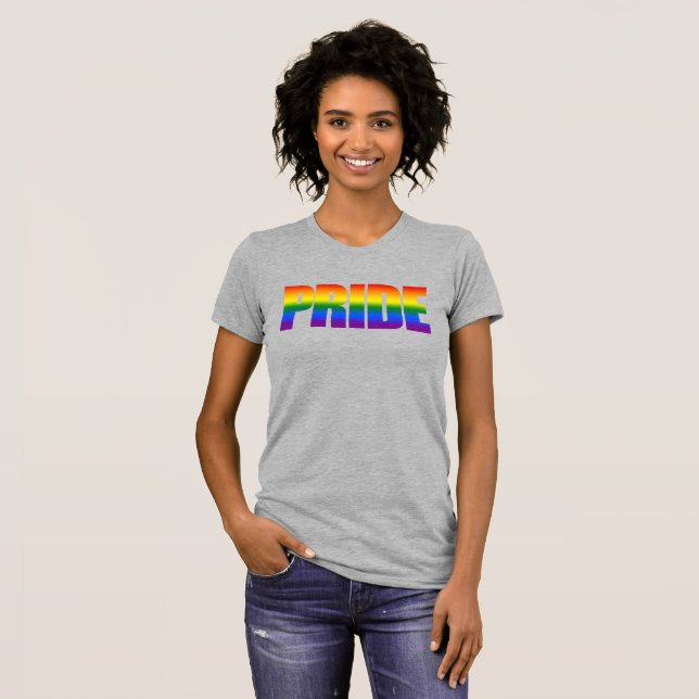 Camiseta Orgulho gay LGBT Arco-Íris Sinalizador Igualdade (Frente Completa)