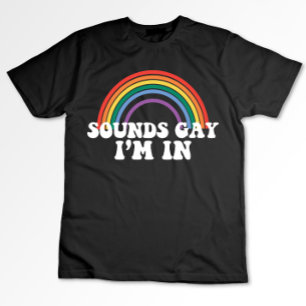 Camiseta Orgulho Gay LGBT Arco-íris Soa Gay Estou Dentro 
