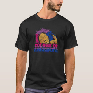 Camiseta Orgulho gay Lgbt Bisexual Boys Men Colors Of Freed