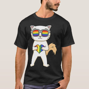 Camiseta Orgulho gay LGBT Coração Turco Proprietário de Gat