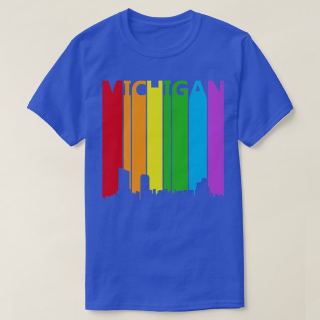 Camiseta Orgulho gay LGBT do Michigan (Frente do Design)