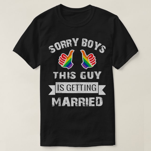 Camiseta Orgulho gay LGBT do partido BACHELOR - Noiva do gr (Frente do Design)