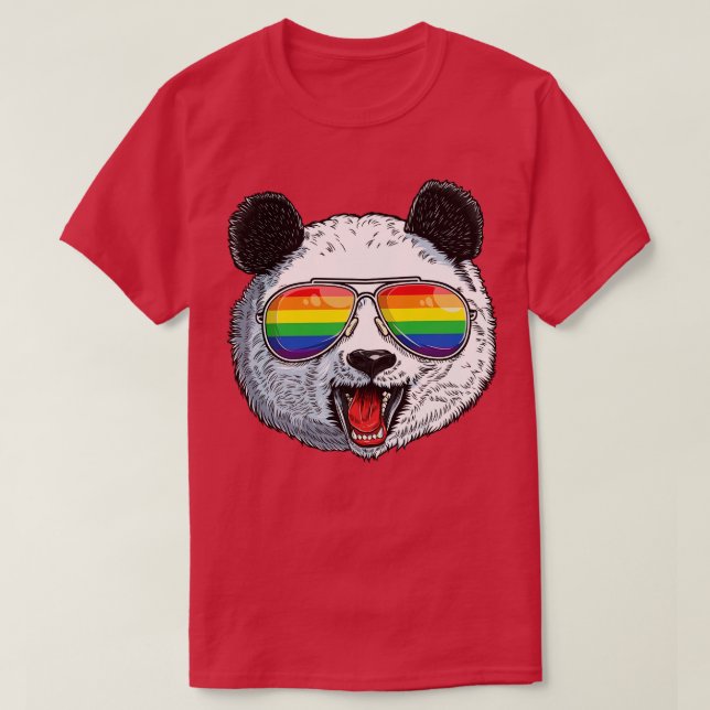 Camiseta Orgulho gay LGBT Panda para Homens Meninas (Frente do Design)