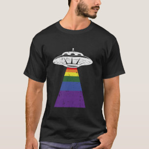 Camiseta Orgulho gay LGBT-Q Gaylien OFO de Abdução de alien