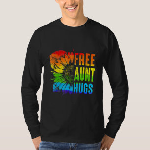 Camiseta Orgulho gay Lgbt-Q Mês da Tia Gratuita das Mulhere