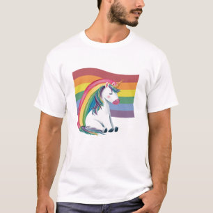 Camiseta Orgulho gay LGBT Rainbow Unicorn